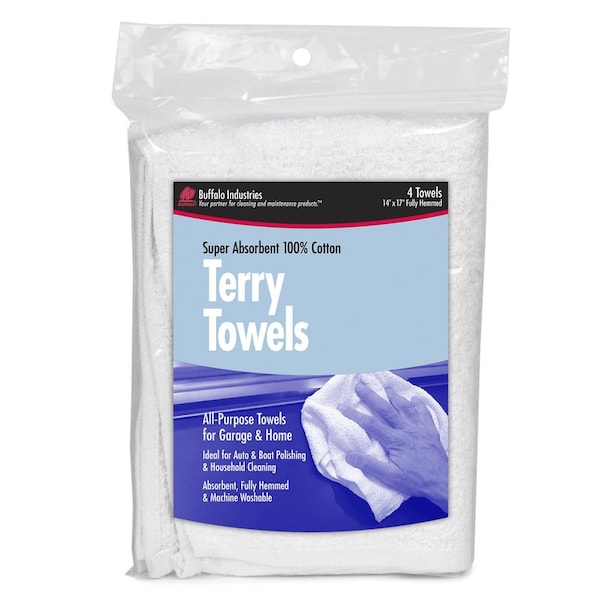 TERRY TOWELS 14X17 4PK